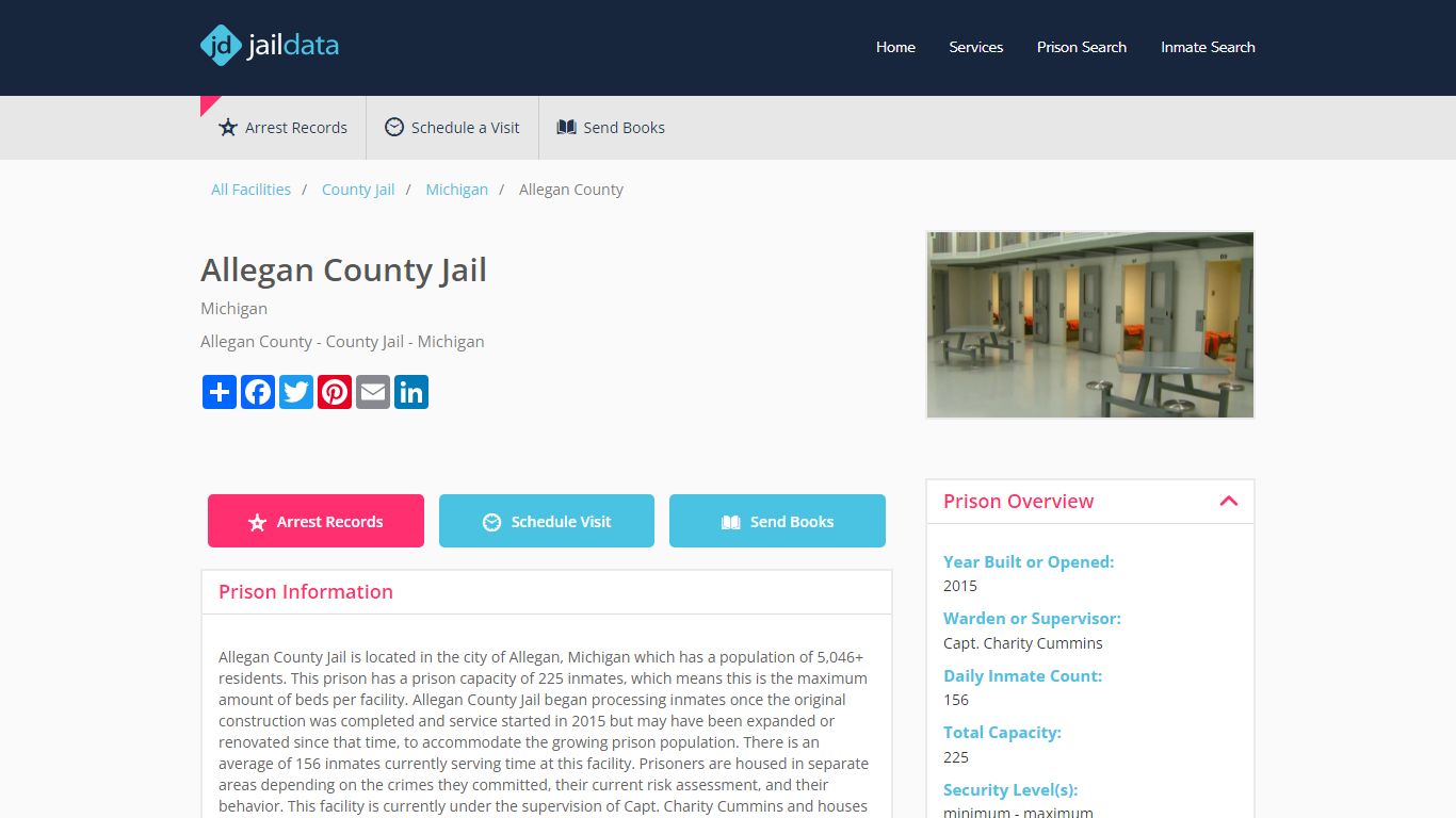 Allegan County Jail Inmate Search and Prisoner Info - Allegan, MI